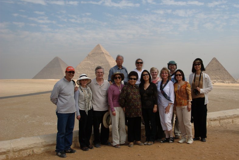 Amcan Tour Group at the Pyramids