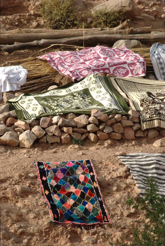 Morocco: Airing out some rugs