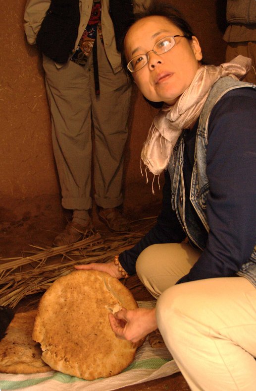 Morocco: Barbara with her bread