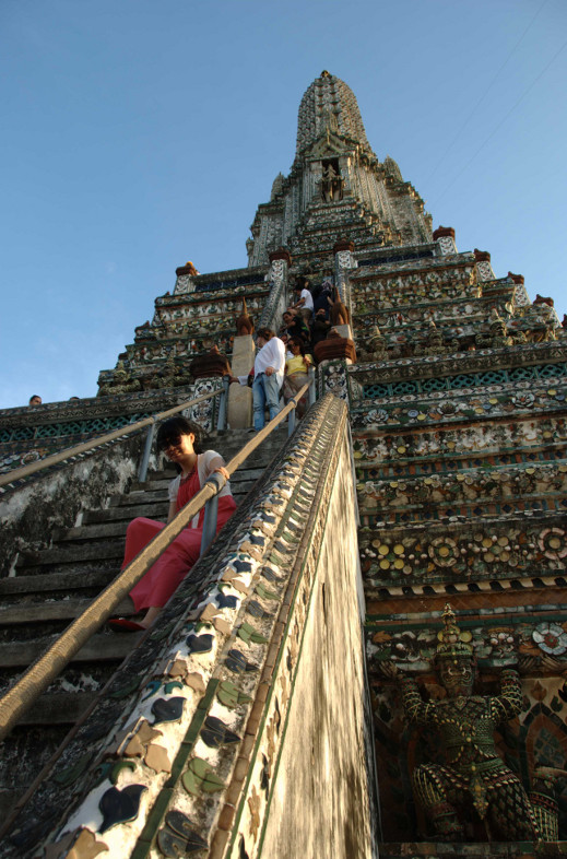 Bangkok: Steep Stairs up Wat Arun