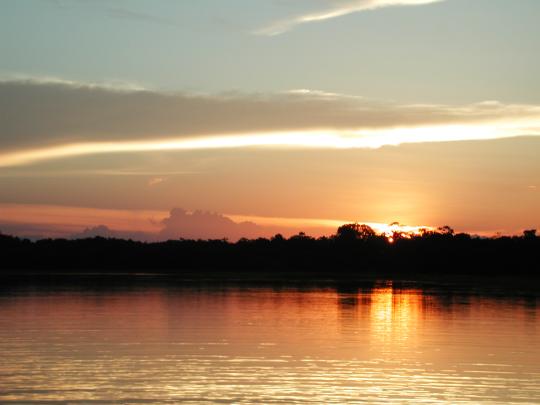 Lake Mamori, Brazil: Sunset