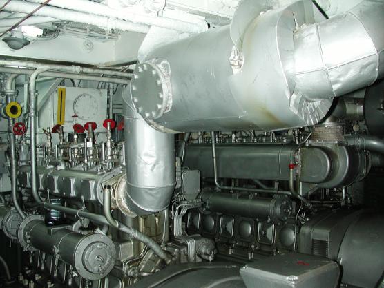 Aboard MV Carpati: engine room